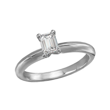Glemera Solitaire Diamond Engagement Ring Semi-Mount 14K White Gold