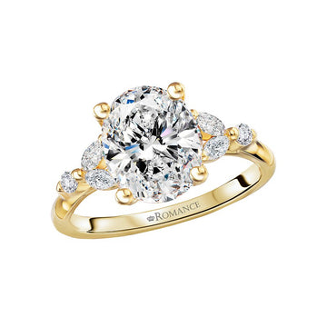 Bandora 14K Yellow Gold Semi-Mount Oval Diamond Engagement Ring
