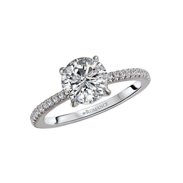 Orbelle Platinum French Pave Diamond Semi-Mount Ring