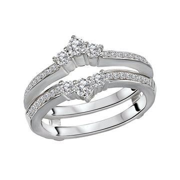 Glemera Diamond Wrap Wedding Band Guard | 14K White Gold