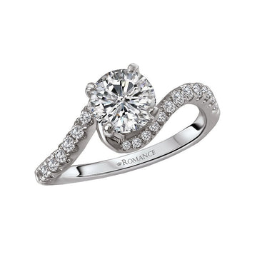 Bandora 18K White Gold Diamond Semi-Mount Engagement Ring