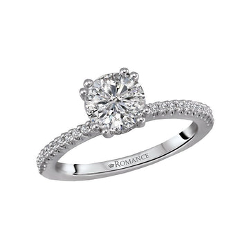 Bandora 14K White Gold Semi-Mount Diamond Ring for Orbelle