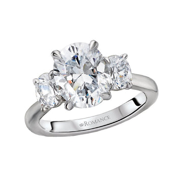 Orbelle Custom 3-Stone Oval Lab Grown Diamond Semi-Mount Ring