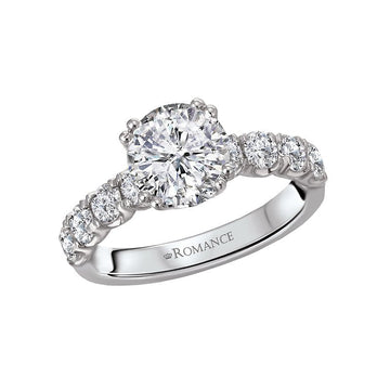 Orbelle 8-Stone Diamond Engagement Ring | Bandora 14K White Gold Semi-Mount
