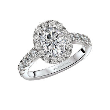 Orbelle Halo Semi-Mount Lab Grown Diamond Ring - 14K White Gold