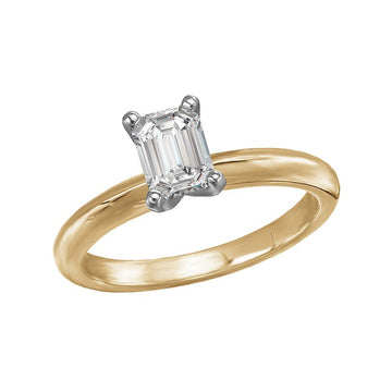 Glemera Solitaire Semi-Mount Diamond Engagement Ring - 14K Yellow Gold
