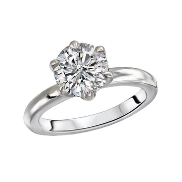 Kim Classics Solitaire Semi-Mount Diamond Ring - 14K White Gold