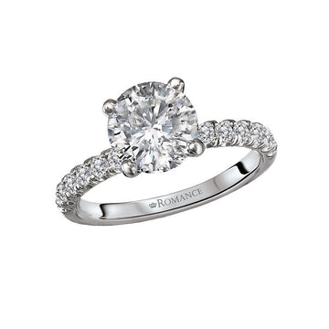 Orbelle Platinum Diamond Engagement Ring Semi-Mount Bandora Style