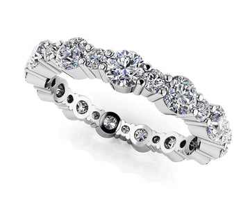 Alternating Diamond Eternity Ring In Lab-Grown Diamond with 1.65 ct.(finished) 1.7mm, 3mm