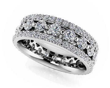 Moonlight Gala Womens Eternity Ring Lab-Grown Diamond with 2.29 ct.(finished) 1.4mm, 2.5mm