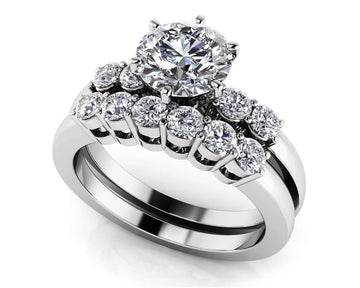 Five Across Bridal Set Lab-Grown Diamond with 1.51 ct. (1.00 ct. center diamond)