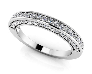Frame Vintage Style Diamond Band Lab-Grown Diamond with 0.34 ct.(finished) 1mm