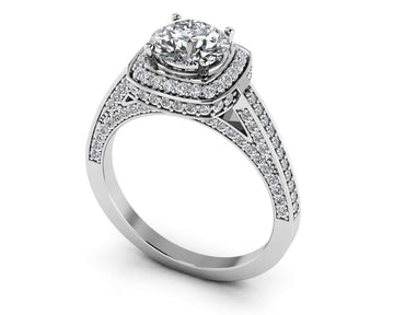 Luminous Diamond Engagement Ring Lab-Grown Diamond with 2.26 ct. (1.50 ct. center diamond)