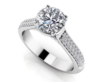 Diamond Delight Engagement Ring Lab-Grown Diamond with 1.88 ct. (1.50 ct. center diamond)