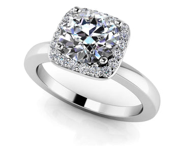 Elegant Dreams Engagement Ring Lab-Grown Diamond with 0.88 ct. (0.75 ct. center diamond)