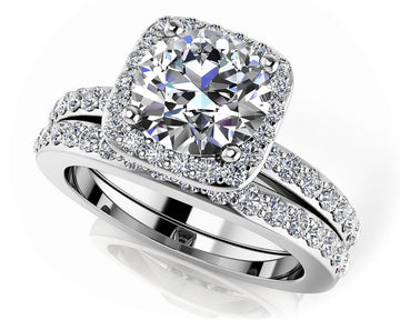 Loving Journey Bridal Set Lab-Grown Diamond with 1.86 ct. (1.25 ct. center diamond)