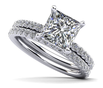 Cut To Perfection Princess Diamond Bridal Set Lab-Grown Diamond with 2.09 ct. (1.50 ct. center diamond)