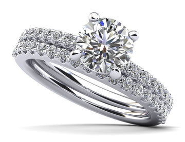 Brilliant Dreams Diamond Bridal Set Diamond with 1.32 ct. (0.75 ct. center diamond)