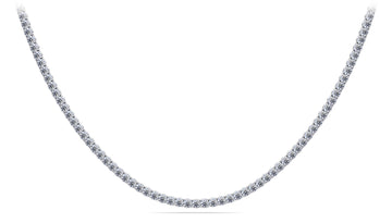 4 Prong Riviera Diamond Necklace Lab-Grown Diamond with 8.70 ct.(finished) 2.5mm