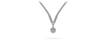 Remarkable Plunging V Neck Diamond Necklace Lab-Grown Diamond with 9.29 ct.(finished)