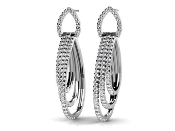 Red Carpet Diamond Dangle Earrings Lab-Grown Diamond with 3.12 ct.(finished) 1.6mm