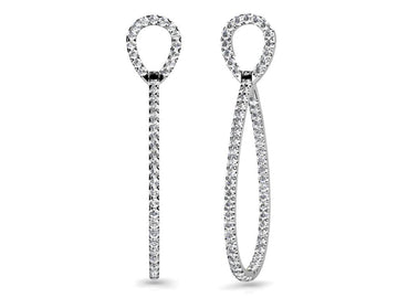 Select Inside Out Diamond Drop Earrings Diamond with 2.48 ct.(finished) 1.6mm