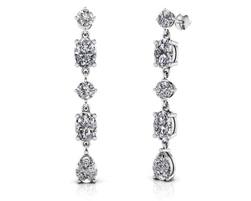 Celebration Diamond Drop Earrings Lab-Grown Diamond with 5.98 ct.(finished)
