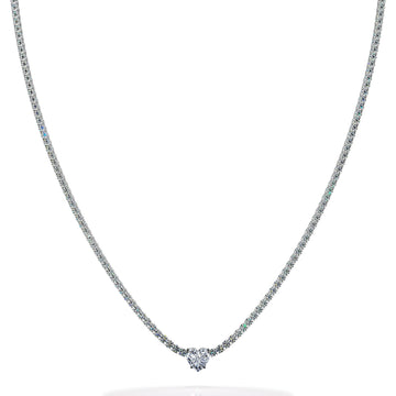 Timeless Dreams Brilliance Heart Diamond Necklace Lab-Grown Diamond with 6.04 ct.(finished) 2mm, 5.1mm