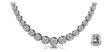 Diamond Strand Necklace In Lab-Grown Diamond with 9.89 ct.(finished)