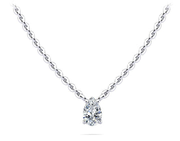 Solitaire Pear Shape Diamond Pendant Lab-Grown Diamond with 1.00 ct.(finished) 8.5x5.5mm