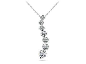 Classic Diamond Journey Necklace Lab-Grown Diamond with 1.00 ct.(finished)