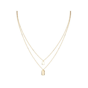Luxora Italian 14kt Gold Double Chain Necklace | Multi Strand 14K Yellow Gold Jewelry