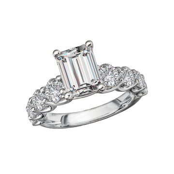 Bandora 14K White Gold Lab Grown Diamond Engagement Ring Semi-Mount