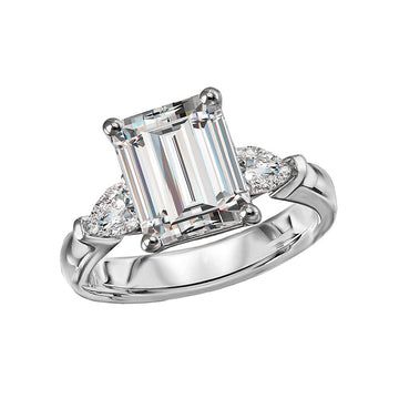 Chic 14K White Gold Lab Grown Diamond Engagement Ring