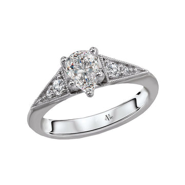 Glemera Bandora White Gold Diamond Engagement Ring Semi-Mount