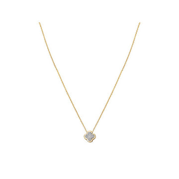 Luxora 14K Yellow Gold Clover Diamond Pendant Necklace
