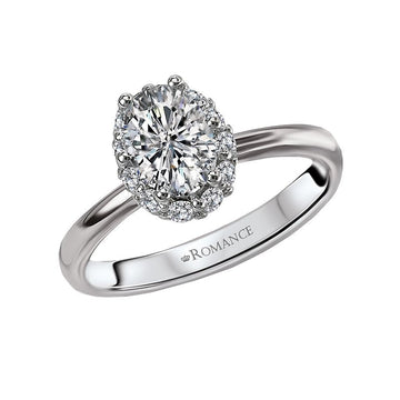 Orbelle Halo Diamond Engagement Ring in 14K White Gold