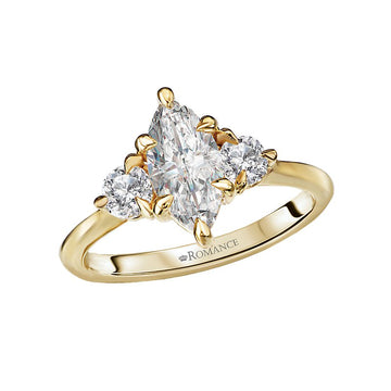 Orbelle 3-Stone Diamond Engagement Ring in 14K Yellow Gold