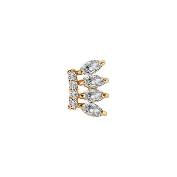 Luxora 14K Yellow Gold Marquise Cubic Zirconia Cartilage Earring