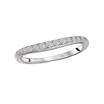 Glemera Matching Wedding Band - 14K White Gold Tapered Diamond Ring