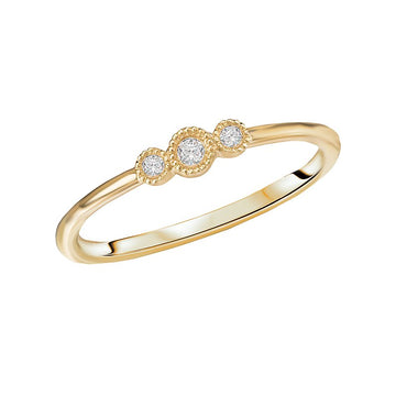 Luxora Essential Ladies Fashion Diamond Ring in 14K Yellow Gold