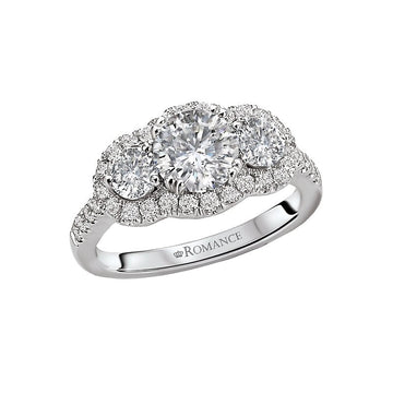 Orbelle 3 Stone Semi-Mount Lab Grown Diamond Engagement Ring