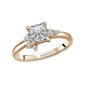 Orbelle 14K Yellow Gold Diamond Princess Cut Semi-Mount Engagement Ring