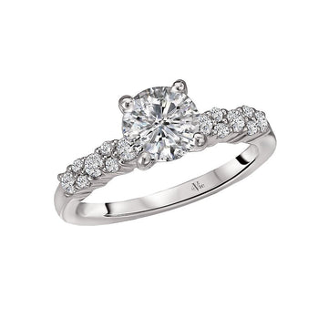 Glemera Bandora 14K White Gold Diamond Semi-Mount Ring