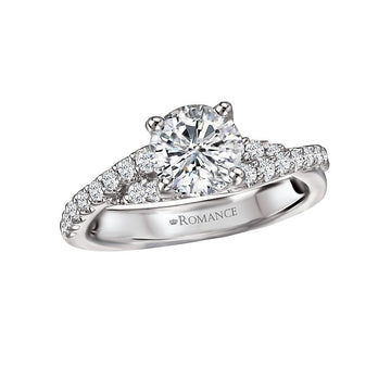Orbelle Bandora 18K White Gold Diamond Engagement Ring Semi-Mount