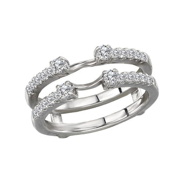 Glemera Diamond Wrap Guard Wedding Ring | 14K White Gold
