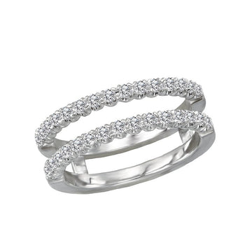 Glemera 14K White Gold Diamond Ring Guard - Matching Wedding Band