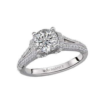 Bandora 14K White Gold Diamond Semi-Mount Engagement Ring