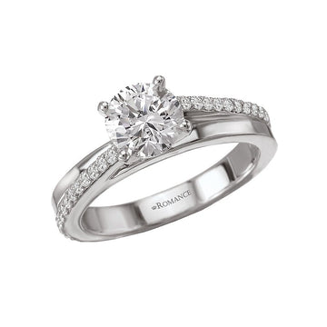 Orbelle 14K White Gold Diamond Semi-Mount Ring - Bandora Style