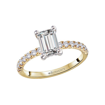 Orbelle Hidden Halo Diamond Engagement Ring in 14K Yellow Gold